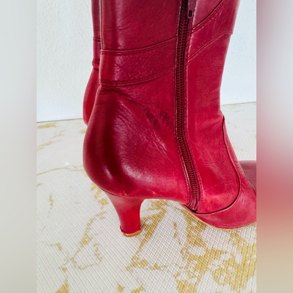 🔥🔥FINAL CLEARENCE🔥🔥 MARC JACOBS Made in Italy Red Leather Bootie - Picture 12 of 14